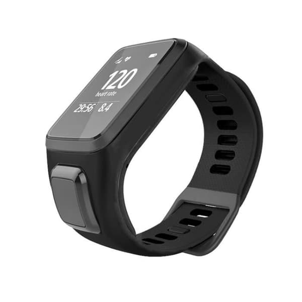 Musta silikoninen vara-ranneke TomTom Runner 2/3 TomTom Spark 3 -kelloon