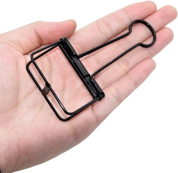 Tomme Ekstra Brede Binderclips, Sorte Clips til Kontorartikler (15 Styk)