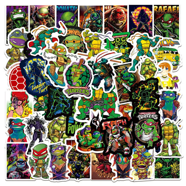 50 st Teenage Mutant Ninja Turtles TMNT Söta karaktärsdekaler Roliga tecknade Estetiska Laptop Bilmix Anime Sticker Kid Toy 4