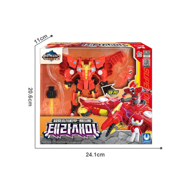 Mini Force 2 Super Dino Power Transformation Robotleksaker Actionfigurer MiniForce X Simulering Djurdeformation Dinosaurieleksak With Box 8625