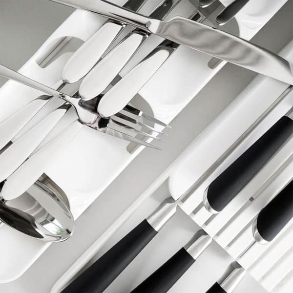 (Hvit) Bestikkorganisator - Vilde - Hvit - 39x11,5 cm - 5 rom white