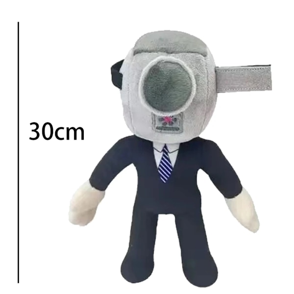 1/6 st 28CM Skibidi Toalett Plysch Tecknadsdockor Fyllda Mjukdjur Tecknad Doll Jul Födelsedagspresent för barn Red