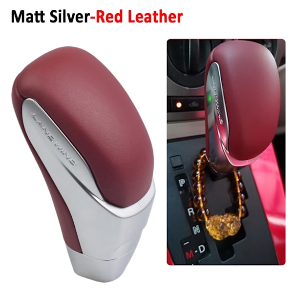 För Mazda 3 BK 2007 2008 2009 år Läder Växelspaksspak Gaitor Automatväxellåda-Matt röd Matt red