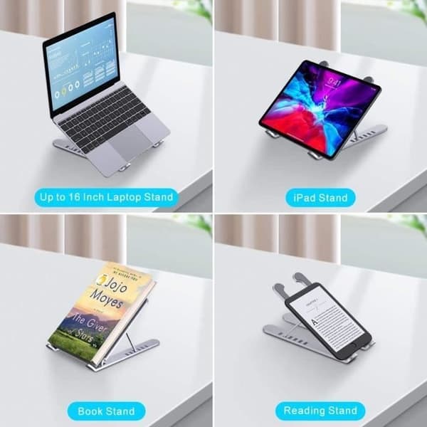 Doosl Sammenleggbart Laptopstativ, Sklisikkert, Multi-Vinkel