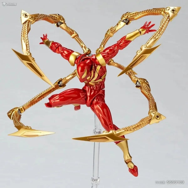 2024 Kaiyodo Iron Spiderman Action Figur Fantastisk Yamaguchi Spiderman Anime Figurine Pvc Staty Modell Decora Toy Collection Present A no box