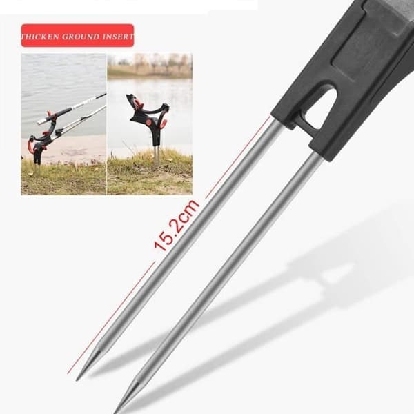 Fiskestangholder - SALUTUYA - Rustfrit stål støtte - Foldbar - 360° - Universal
