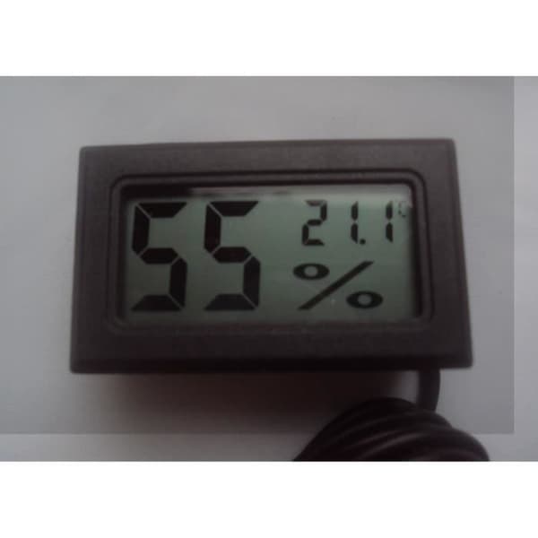Hygrometer Termometer KABEL 1m50 PROBE + Batterier reptil sköldpadda orm hydrometer terrarium