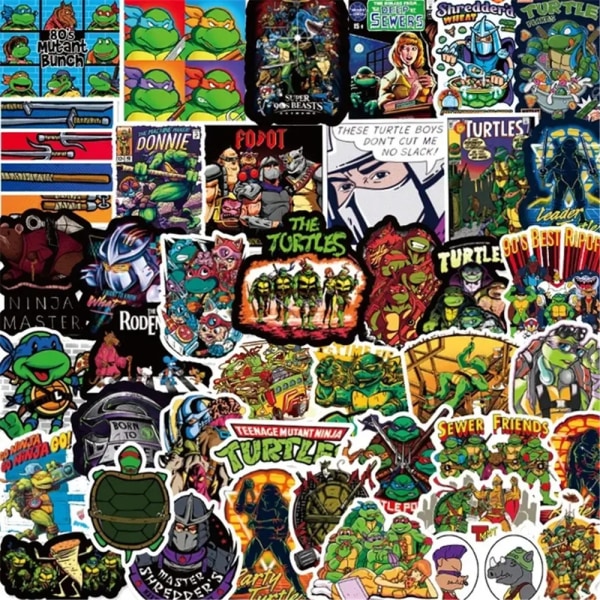 50 st Teenage Mutant Ninja Turtles TMNT Söta karaktärsdekaler Roliga tecknade Estetiska Laptop Bilmix Anime Sticker Kid Toy 1