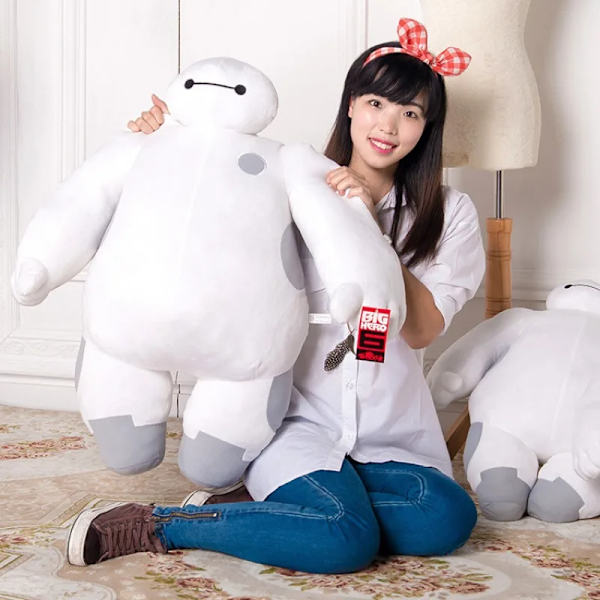 Disney Big Hero 6 Baymax stoppade dockor överdimensionerade plyschleksak Mjuk Söt bomullsmodell Dockor Kudde Barnleksaker Sovrumsdekoration WHITE 40cm