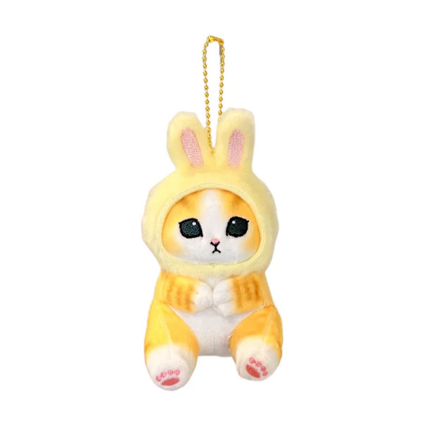 Kawaii Mofusand Anime Hobby Tempura Fried Räkor Haj Katt Tecknad Söt plysch docka hängsmycke väska hänge present till flickvän B44