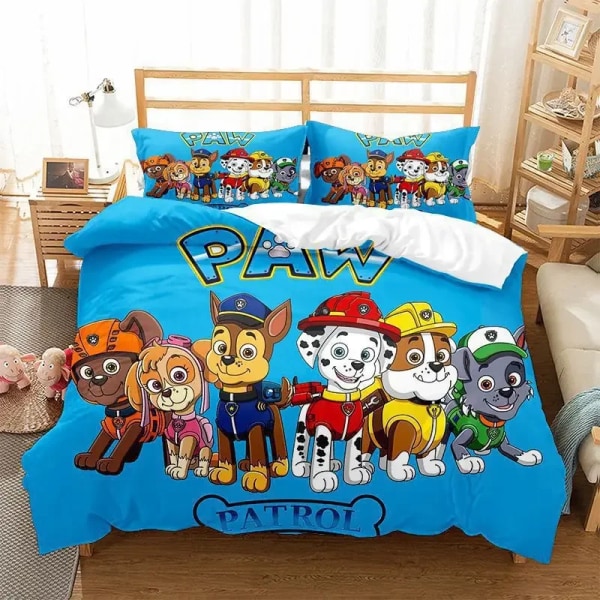 PAW Patrols Sängkläder Set Anime Harajuku Printed Sängkläder Tecknad Cover Örngott Cover Set Överdimensionerad Barn Sänglinne 3 200x230cm