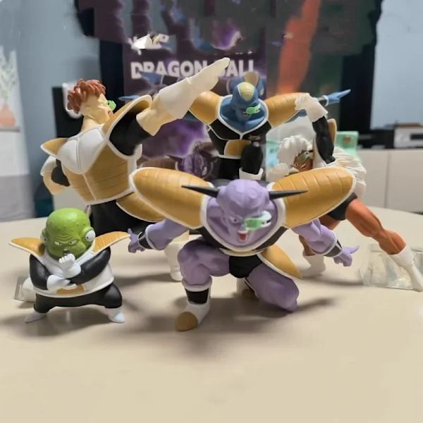 5st Dragon Ball Figur Ginyu Force Jeice Ginyu Guldo Recoom Burter Action Pvc Amine Collection Modell Leksaker Coola julklappar Kenute Battalion with box