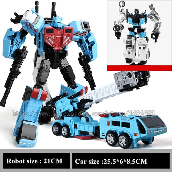 Haizhixing 5 i 1 Bruticus Devastator Superion Defensor Transformationsrobot Bil Actionfigurer Flymodel Børn Drengelegetøj