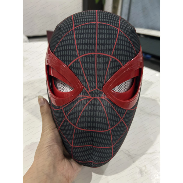 Spiderman no Way Home Huvudbonader Cosplay Moving Eyes Mask Spider Man 1:1 Fjärrkontroll Elastisk mask Leksaker för vuxna Barn Present Miles