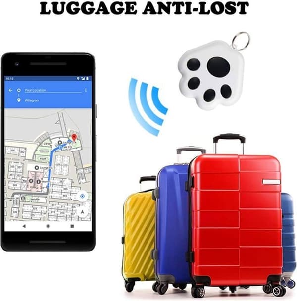 Bærbar Bluetooth Anti-Lost Locator Tracker, Bluetooth GPS Pet Tracker (Sort)