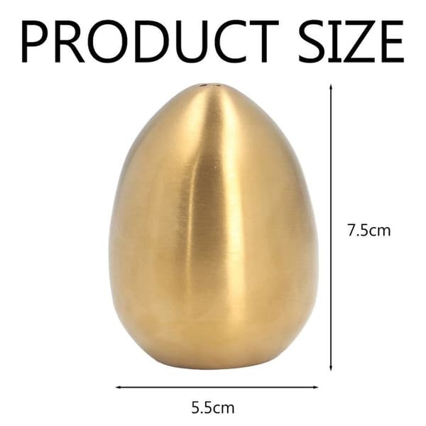 Egg Krydderstrøer - Rustfritt Stål - Eggform - 5.5cm - 7.5cm - Gull