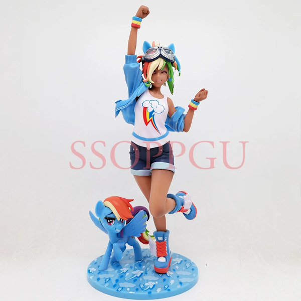 Kotobukiya My Little Pony Figur Twilight Sparkle Applejack Rainbow Dash Princess Luna PVC Action Figur Collection Modell Leksaker Fluttershy