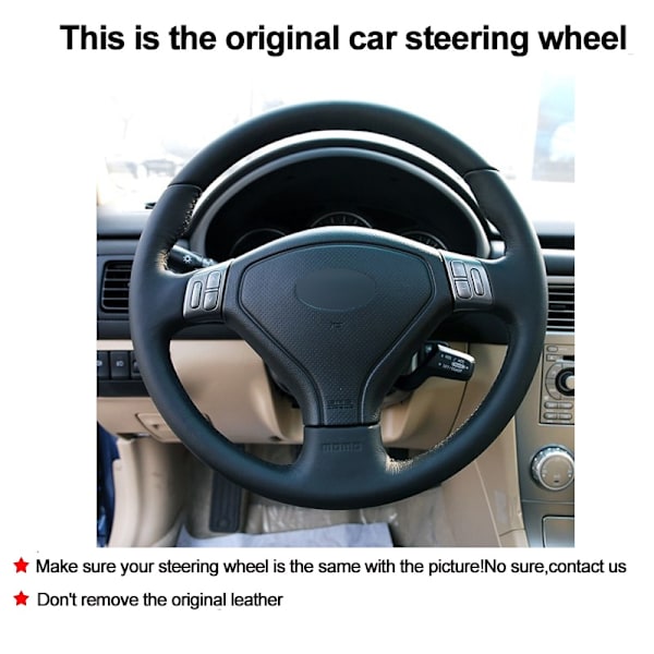 (Drown Thread) Cover för bil till Subaru Forester 2005 - 2007 Outback Legacy 2005 - 2007 Fläta på ratten Volant 2006 Drown Thread