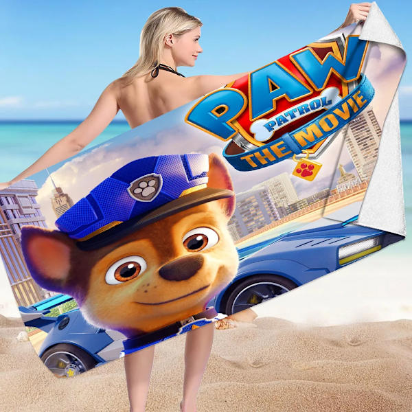 Anime Paw Patrol Strandhandduk Tecknad Chase Sommarhanddukar Badrum Badhandduk Simma Julhanddukar Resor Strandhandduk Snabbtork STJ-24-19 70x150 Fine fibres