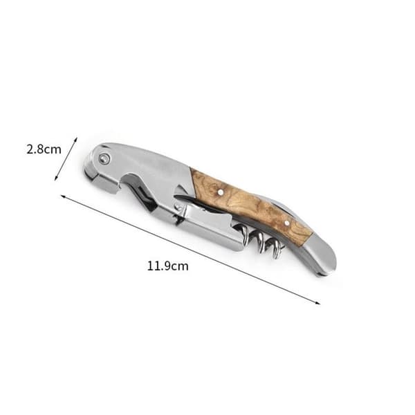 2-pack korkskruvar, kyparkniv allt-i-1, multifunktionell