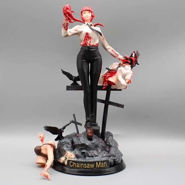 31 cm Motorsåg Man Figur Makima Hentai Kläder Avtagbara Anime Figurer Makima Sexig Tjej Motorsågsfigur Staty Modell Leksaker 43cm Makima