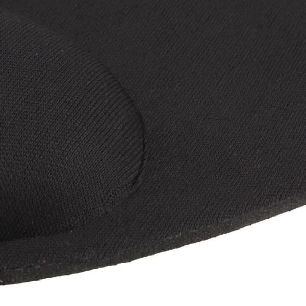 Ergonomisk musematte med håndleddsstøtte i stoff, (svart)