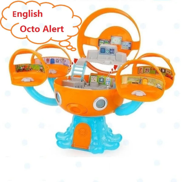 octonauts Octopod Leksats Dockhusspel Spansk Octo-alert Ljud Ljus Anime Actionfigur Docka Barnleksaker Presenter till barn English Octo-alert no original box