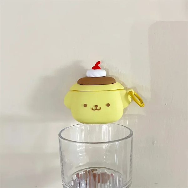 Cartoon 3D Sanrio Pompompurin case för AirPods 1 2 3 Pro 2 Söt cover Iphone hörlurstillbehör C airpods 1 2 case
