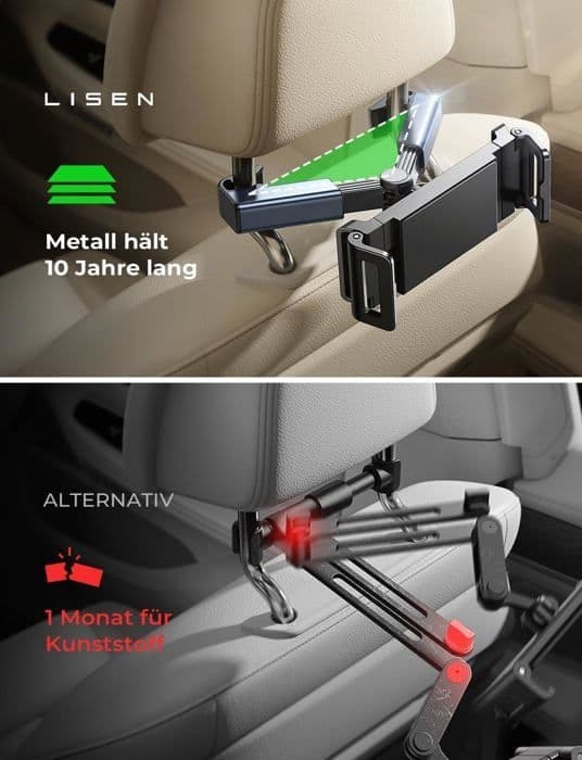 Bil tabletholder, universal iPad bilholder for baksetet