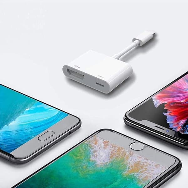 HDMI Adapter til iPhone til TV, 1080p Digital AV Adapter, Synkroniseringsskærm, HDMI-forbindelse til iPhone og iPad