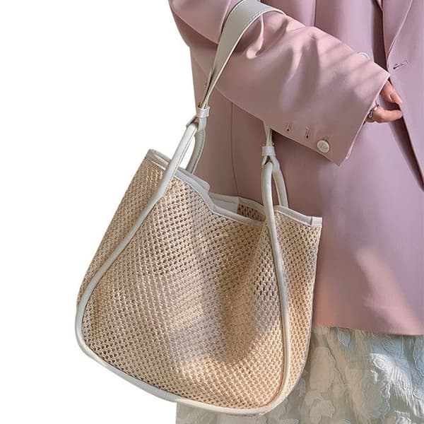 Rantakassi, verkko, beige