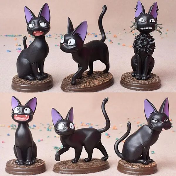Jiji Kiki's Delivery Service Kiki Black Cat Anime Animation Studio Hayao Miyazaki Figurleksaker Collection Present Random one