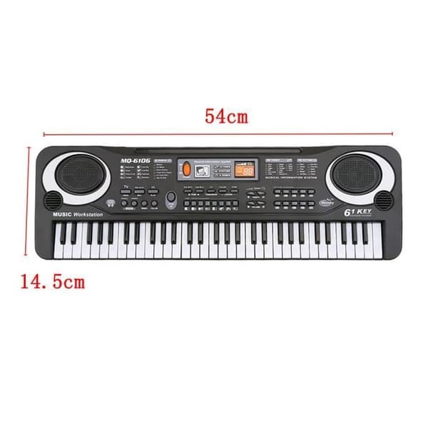 Keyboard Piano med 61 Tangenter och Mikrofon för Barn, Undervisning