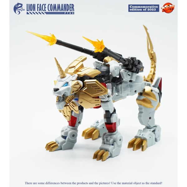 【i lager】 Transformation PANGU MODELL PT-03 PT03 LION FACE COMMANDER Lio Convoy Action Figur 15 cm Leksaker LED base For PT03