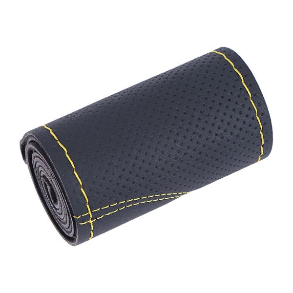 (Gul tråd) Gör-det-själv- cover Universal 38cm cover för ratt Andas och halkfri case Yellow Thread