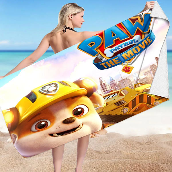 Anime Paw Patrol Strandhandduk Tecknad Chase Sommarhanddukar Badrum Badhandduk Simma Julhanddukar Resor Strandhandduk Snabbtork STJ-24-17 70x150 Fine fibres