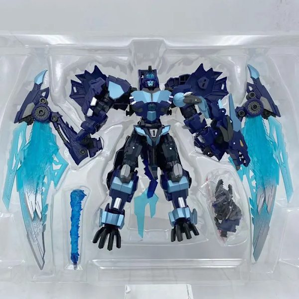 Ny Jinbao Transformation Flame Dragon 8871 KO Red Dragon Deformation Figurleksaker Modell PE DF07 DF-07 Blue without box