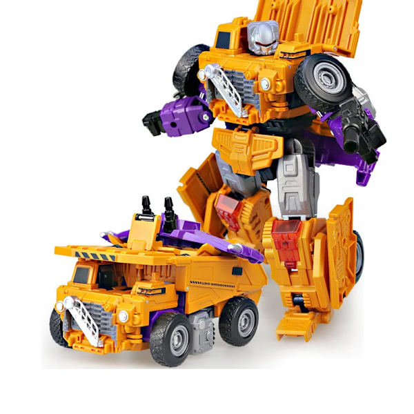 Transformatorer Robot Transformation Engineering Fordonstippning Blanda Gaffeltruck Actionfigur Robot Plastleksak Gåva Barn Barn Nytt APRICOT