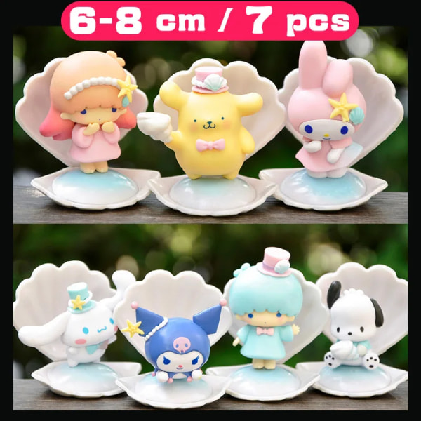 #2 SANRIO Toys My Melody Dolls Kawaii Figurine Blind Box Heminredning Japansk Söt Julklapp Anime Cartoon Collection No.34 Sheel 6-8cm 1 Set no box