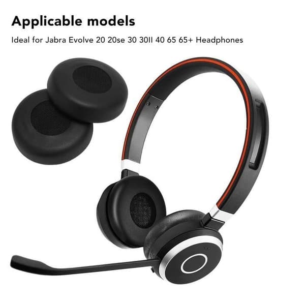 Sonew Professionelle Læder Udskiftnings Ørepuder til Jabra Evolve Headset