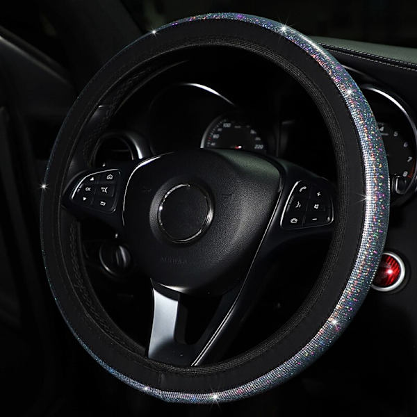 (WT)37/38mm Universal Cover PU Läder Strass Diamantimitation Case Auto Interiör Inredning Bil Styling WT