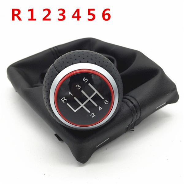 Växelspaksknapp Spak Damask Boot Cover Case För Audi A4 S4 B8 8K A5 8T Q5 8R S Line 2007 2008 2009 2010 2011 2012-2015-Röd R123456 Cover Red R123456 Cover