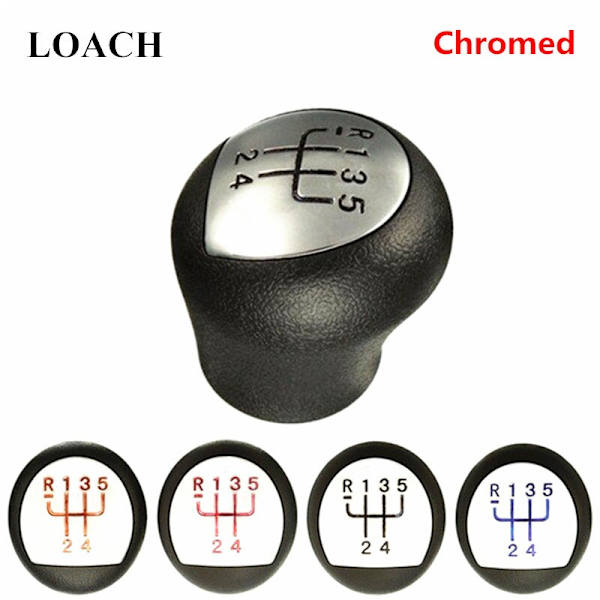 Kromad 5-växlad MT-växelspak för bil för Renault Megane Clio II 2 MK2 172 182 RS Sportväxelspak Stick Pen Head Ball POMO-Röd Red