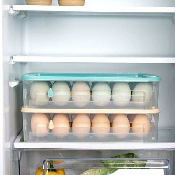 Eggboks med 24 rom Stor Kapasitet Enkeltlags Plast Eggboks Organizer Eggboks Egg Oppbevaringsboks
