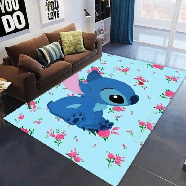 Stitch Disney Matta Ny printed Vardagsrum Sovrumsmatta Kreativ Tecknad Anti-halk Barn Krypmatta Heminredning STITCH-20 152X244cm