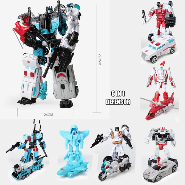 Transformation Defensor IDW Combiner 6in1 set War Team Collection TF Modell Action Figur Robotleksaker 5IN1 Bil 901 NO LÅDA 6IN1 Defensor