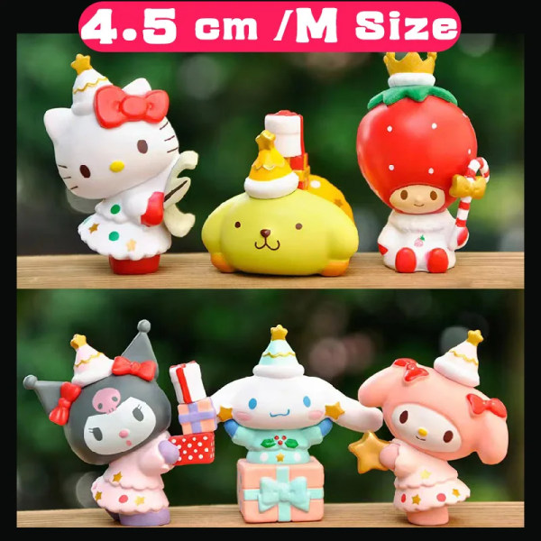 #2 SANRIO Toys My Melody Dolls Kawaii Figurine Blind Box Heminredning Japansk Söt Julklapp Anime Cartoon Collection No.32 Christmas 4cm 1 Set with blind box