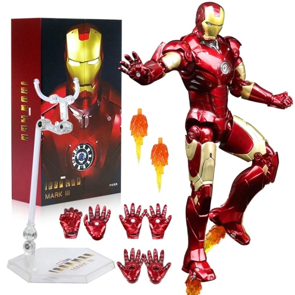 ZD Toys Iron Man Series Joint Movable MK1 MK2 MK3 MK4 MK5 MK6 MK7 MK42 MK43 MK50 Film Action Figur 7 Inches Mark Dolls ZD MK2