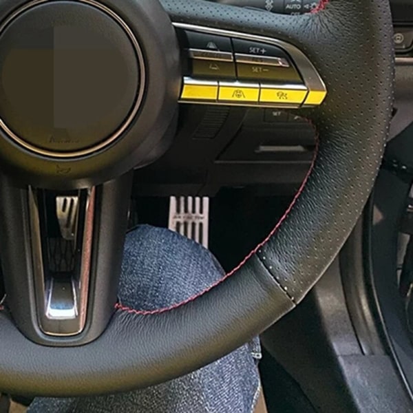 Handsytt svart konstläder Antisladd cover för Mazda CX-30 CX30 2020 Mazda 3 Axela 2020