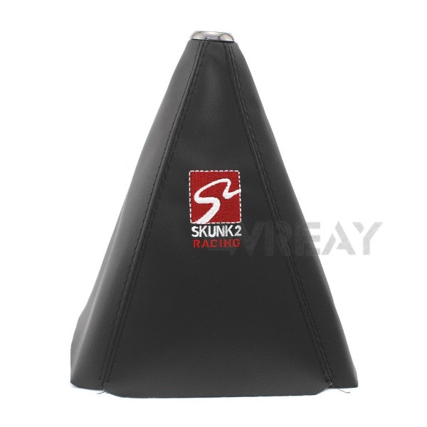 Stil PU-läder växlingskragar Biltyg växelspaksknapp Spak Stick krage damask Cover för Honda-Sk2-Black line Sk2-Black line